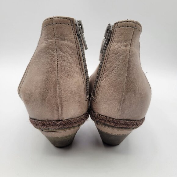 Bussola Walk Your Way Greige Comfort Sandals Gladiator Straps Side Zip Heel   38 - Picture 7 of 11